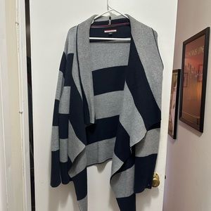 EUC Tommy Hilfiger striped buttonless cardigan